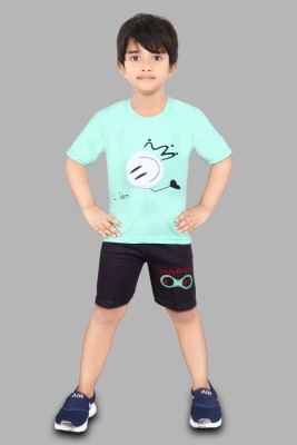 Covetus Boys Casual T-shirt Shorts(Green)