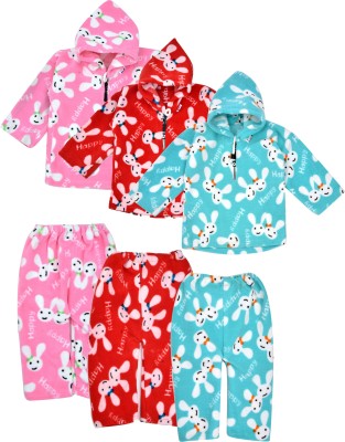 Shyamcollections Baby Boys & Baby Girls Casual T-shirt Pyjama(Multicolor)