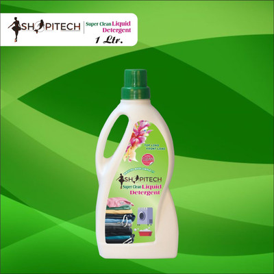 SHOPITECH Premium Liquid Detergent, Suitable for top load detergent and front load liquid detergent, Wash Detergent for Machine and Hand Wash - 1 Liter Fresh Liquid Detergent (1000 ml) Fresh Liquid Detergent(1 L)