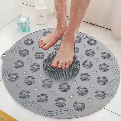 HAmaz Silicone Bathroom Mat(Multicolor, Medium)