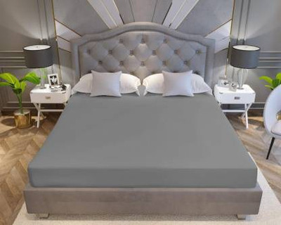 VinSa Fitted Queen Size Breathable, Stretchable, Waterproof Mattress Cover(Grey)