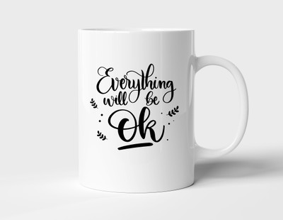 AJ PRINTS Cute Design Ok But First Coffee- Printed Coffee Mug -Gift for All Coffee Lovers | CHHAAP Ok But First Coffees Gift for Kids Brother Sister Son Daughter Boys Girls Hd Printed White Ceramic Coffee Mug(350 ml)