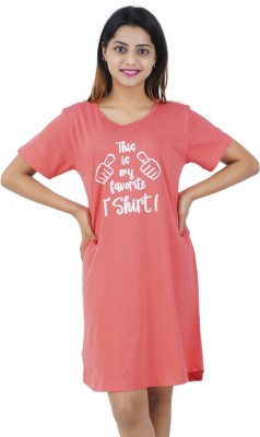 BEFLI Women Nightshirts(Red)