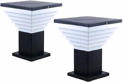 GAUVIK GAU - NEW DELUX BLACK GATE, PACK OF 2 Gate Light Outdoor Lamp(Black, White)