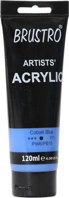BRuSTRO Artists' Acrylic 120ml(Set of 1, Cobalt Blue)