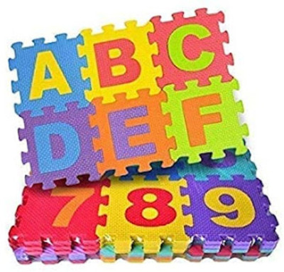 JANAKI ENTERPRISE Puzzle Foam Mat for Kids Interlocking Learning Educational Alphabet And Numbers Floor Mat for Baby Kids Playing (36 Pieces)(36 Pieces)