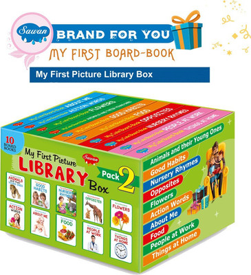 Books For 1 Year Old Board Books Of My First Library English Pack 2(Hardcover, Sawan)