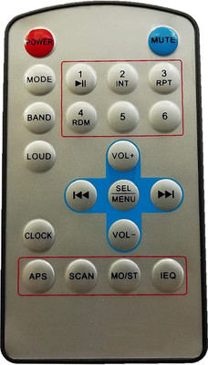 Akshita MP3 Compatible For Car Player USB FM Player Remote Control ( Chake Image With Old Remote ) GEESONIC Remote Controller(Grey)