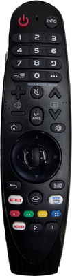 SHIELDGUARD Remote Control with Netflix and Prime Functions Compatible for  Magic LED TV (Without Voice & Mouse Features) LG Remote Controller(Black)