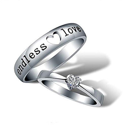 Ruhi Collection Alloy Cubic Zirconia Silver Plated Ring