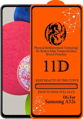 aplexx Edge To Edge Tempered Glass for Samsung Galaxy A52S | 11D Premium Quality Full Glue 9H Hardness Anti Scratch Full Edge(Pack of 1)