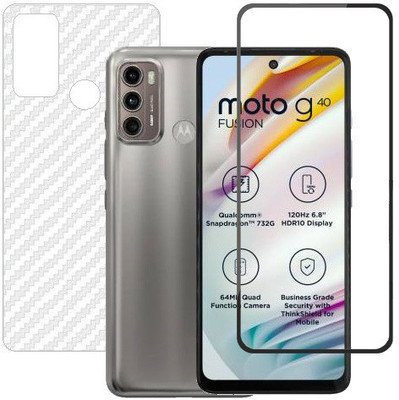 ECMERED Front and Back Screen Guard for Motorola G40 Fusion, Motorola G60(Pack of 1)