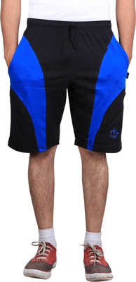 Vego Self Design Men Black Sports Shorts