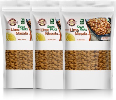 Eat Soya Roasted Lime Masala Namkeen Healthy Snacks Ready to Eat(3 x 200 g)