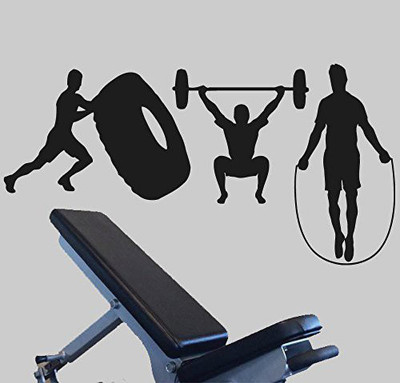 LYOMAN 59 cm crossfitathlite-blk Non-Reusable Sticker(Pack of 1)