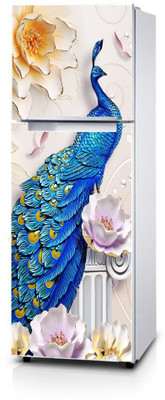 AH Decals 152.4 cm beautiful peacock sticker Self Adhesive Sticker(Pack of 1)