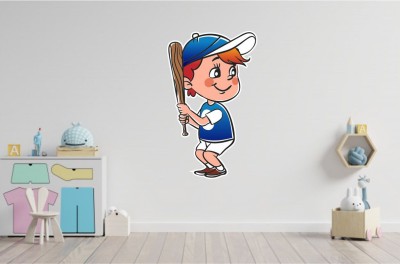 KUKU WALL STICKER 43.18 cm children_icons_playful_sketch_cute_cartoon_characters Self Adhesive Sticker(Pack of 1)