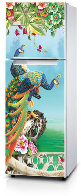 AH Decals 152.4 cm new peacock fridge sticker Self Adhesive Sticker(Pack of 1)