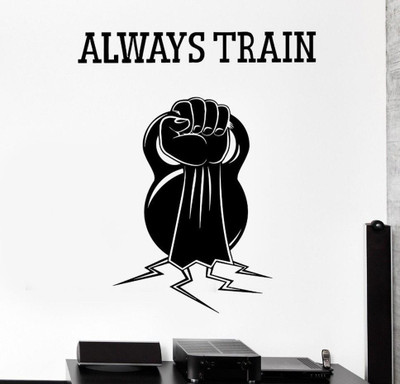 LYOMAN 59 cm alwaystrain-blk Non-Reusable Sticker(Pack of 1)