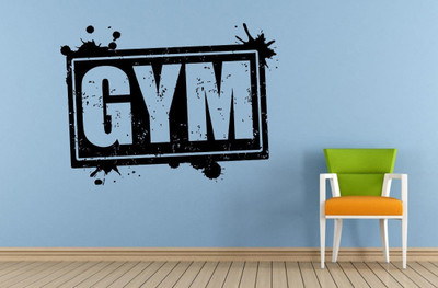LYOMAN 59 cm crossfitgym-blk Non-Reusable Sticker(Pack of 1)