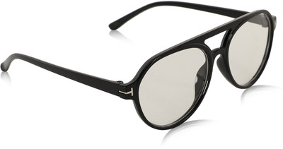 Alchiko Aviator, Round Sunglasses(For Men & Women, Clear)