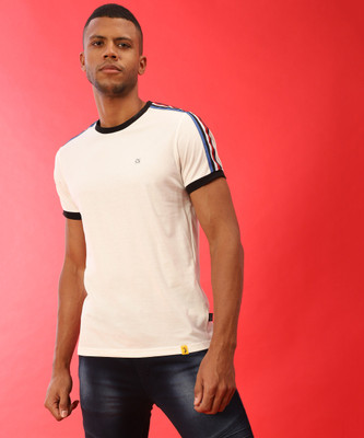 CAMPUS SUTRA Solid Men Round Neck White T-Shirt