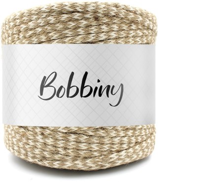 Bobbiny Brown White Mix Thread(100 m Pack of1)