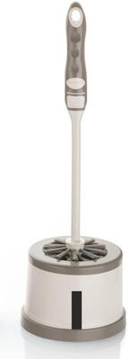 AK HUB Round Toilet Brush with Holder(Cream)