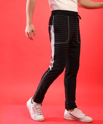 CAMPUS SUTRA Striped Men Grey Track Pants