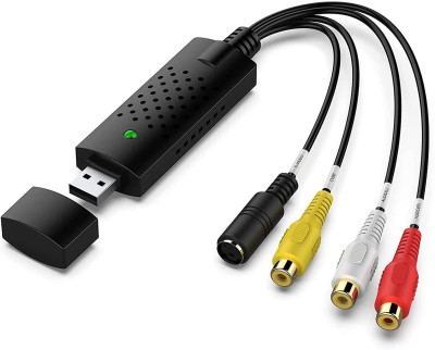 microware  TV-out Cable USB 2.0 Audio/Video Converter - Video Capture Card Digitizes Video from Any Analog Source Including VCR, VHS, DVD(Black, For TV)