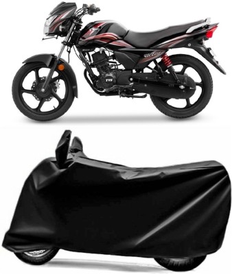 AUCTIMO Two Wheeler Cover for TVS(Victor New, Black)