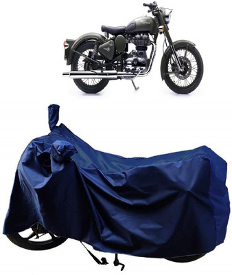 AutoKick Two Wheeler Cover for Royal Enfield(Battle, Blue)