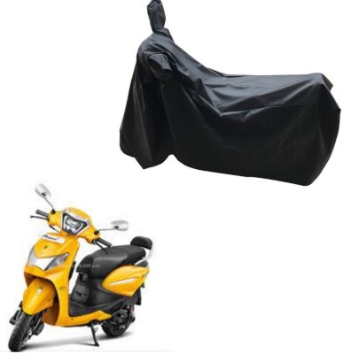 Oshotto Waterproof Two Wheeler Cover for Universal For Bike Dust and Water Proof Leatherite Bike Body Cover for Hero Pleasure Plus(Black)