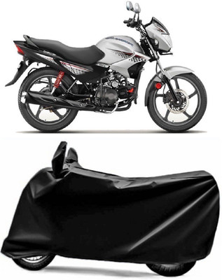 AUCTIMO Two Wheeler Cover for Hero(Glamour, Black)