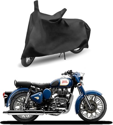 Ascension Two Wheeler Cover for Royal Enfield(Bullet 350, Black)