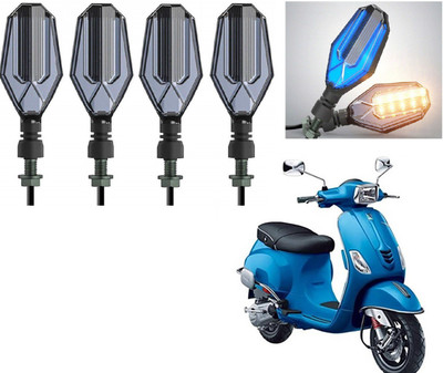 AuTO ADDiCT Front, Rear LED Indicator Light for LML LX(Blue, Yellow)
