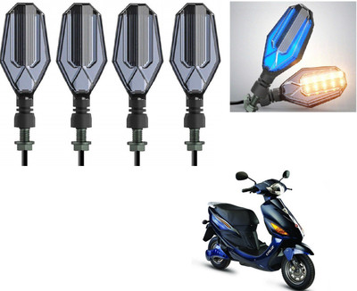 AuTO ADDiCT Front, Rear LED Indicator Light for Hero Crux(Blue, Yellow)