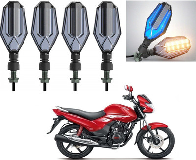 AuTO ADDiCT Front, Rear LED Indicator Light for Hero Achiever(Blue, Yellow)