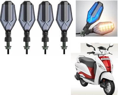 AuTO ADDiCT Front, Rear LED Indicator Light for Hero Maestro(Blue, Yellow)