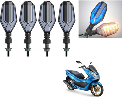 AuTO ADDiCT Front, Rear LED Indicator Light for Honda Phoenix 125(Blue, Yellow)