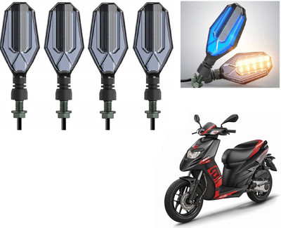 AuTO ADDiCT Front, Rear LED Indicator Light for GM Flame DS125(Blue, Yellow)