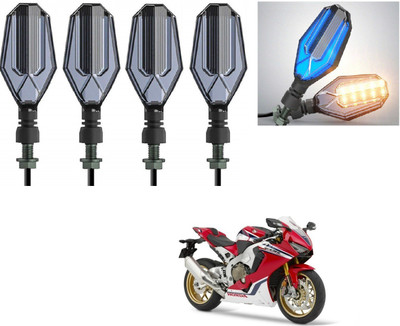 AuTO ADDiCT Front, Rear LED Indicator Light for Honda CBR 250R(Blue, Yellow)