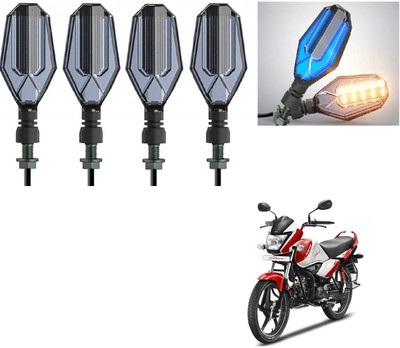 AuTO ADDiCT Front, Rear LED Indicator Light for Hero Super Splendor(Blue, Yellow)