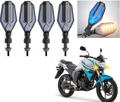 AuTO ADDiCT Front, Rear LED Indicator Light for Yamaha FZ-S(Blue, Yellow)