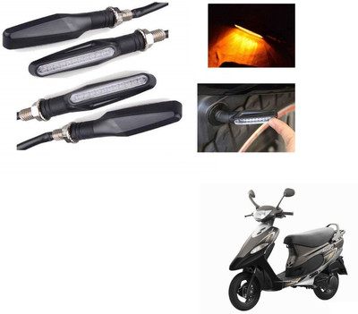 AuTO ADDiCT Front, Rear LED Indicator Light for TVS Scooty Pep+(Yellow)