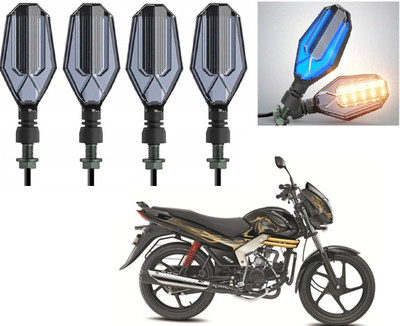 AuTO ADDiCT Front, Rear LED Indicator Light for Mahindra Centuro(Blue, Yellow)