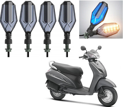 AuTO ADDiCT Front, Rear LED Indicator Light for Honda Activa 3G(Blue, Yellow)