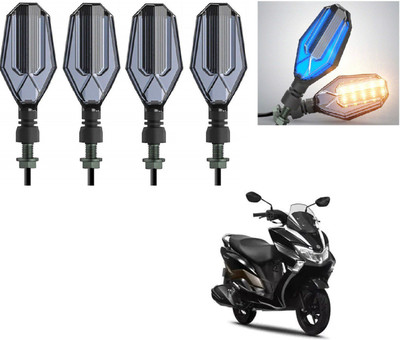AuTO ADDiCT Front, Rear LED Indicator Light for Suzuki Streek(Blue, Yellow)