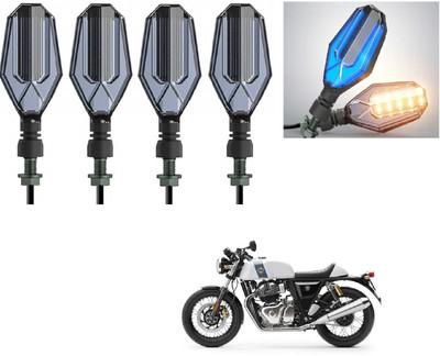 AuTO ADDiCT Front, Rear LED Indicator Light for Royal Enfield Continental GT 650(Blue, Yellow)