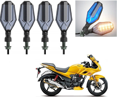 AuTO ADDiCT Front, Rear LED Indicator Light for Hero Karizma(Blue, Yellow)